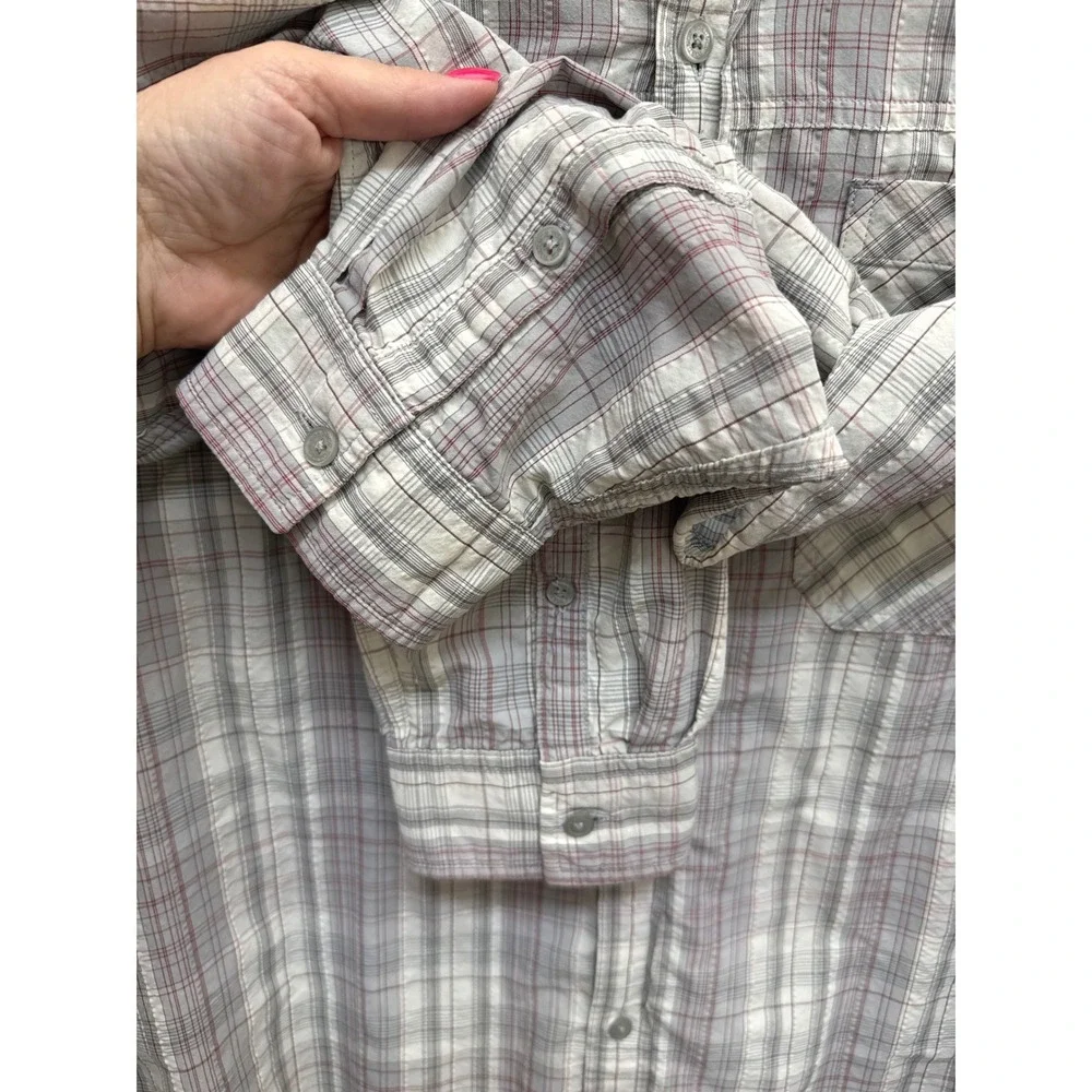 Toad&Co (Gray) Plaid Long Sleeve Button Down Shirt Mens XL